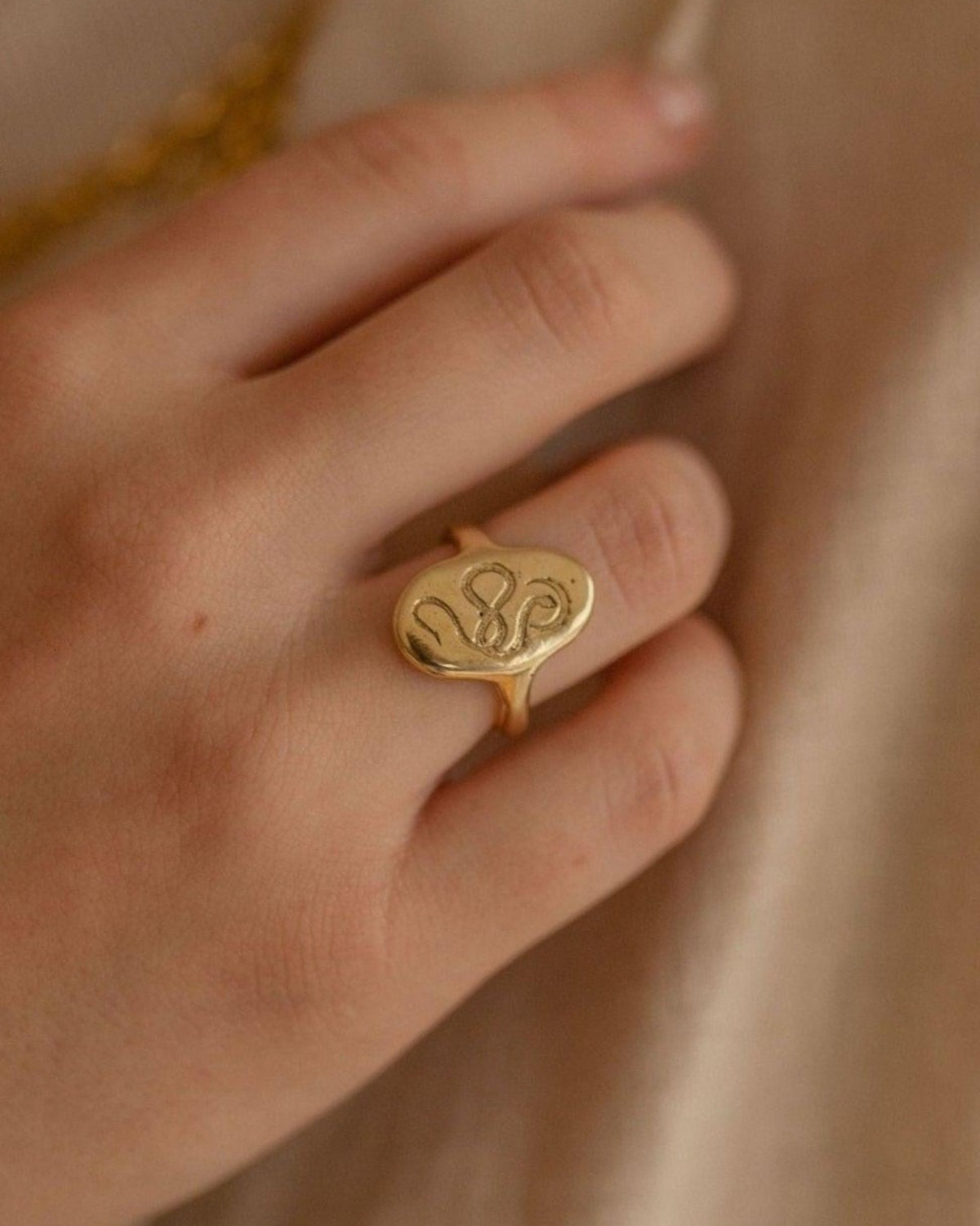 14k Gold Serpent Rising Ring - Dea Dia