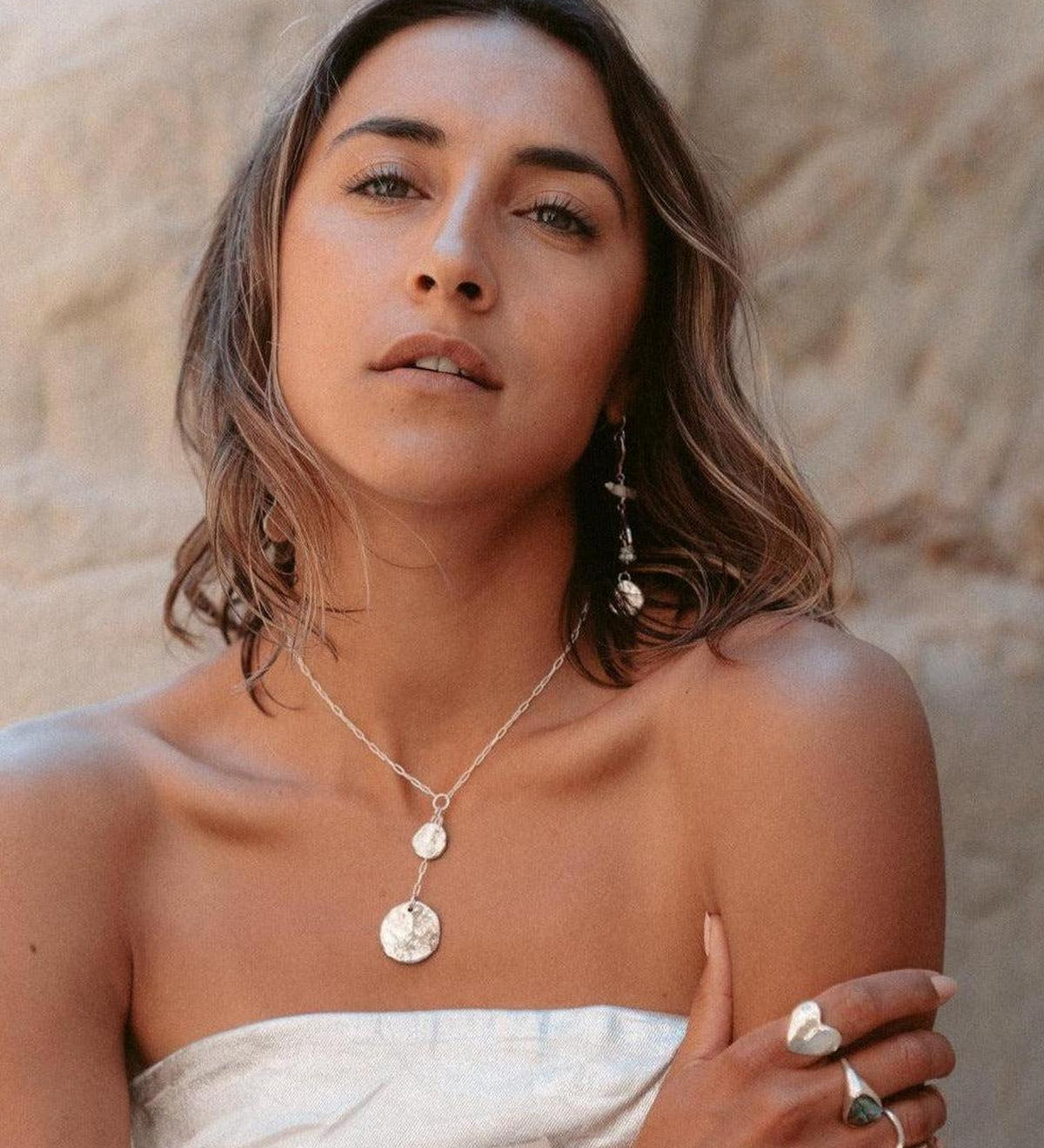 Andromeda Silver Lariat Necklace - Dea Dia