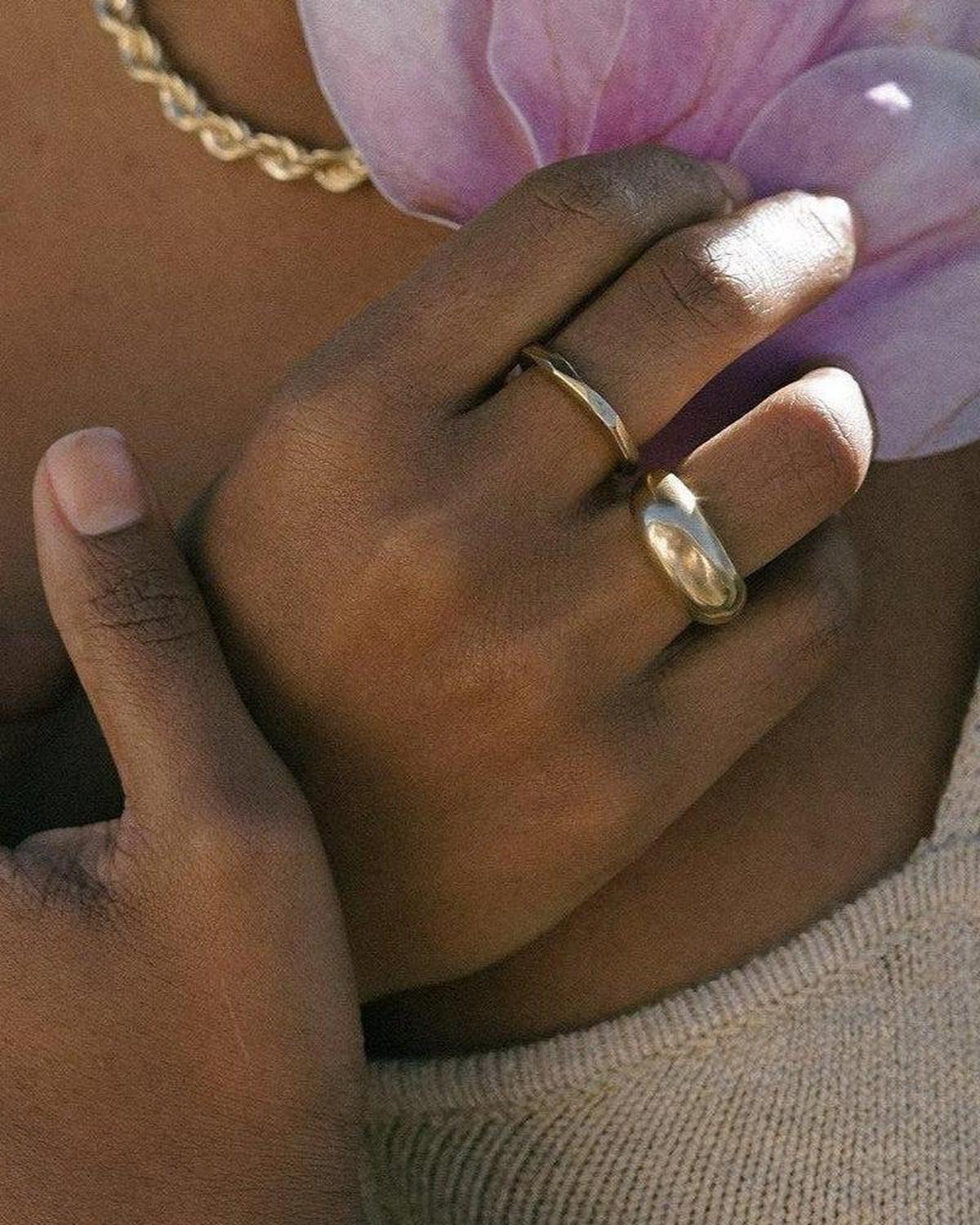 Atrium Ring - Modern Domed Ring in Gold or Silver - Dea Dia