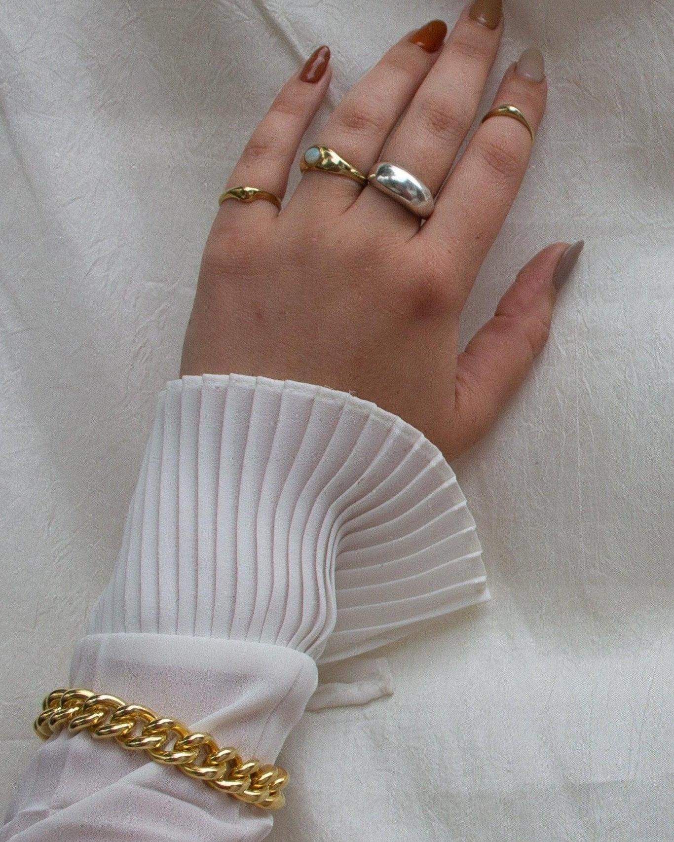 Atrium Ring - Modern Domed Ring in Gold or Silver - Dea Dia