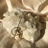 Balance Earrings - Pearl & Gold Geometric Earrings - Dea Dia