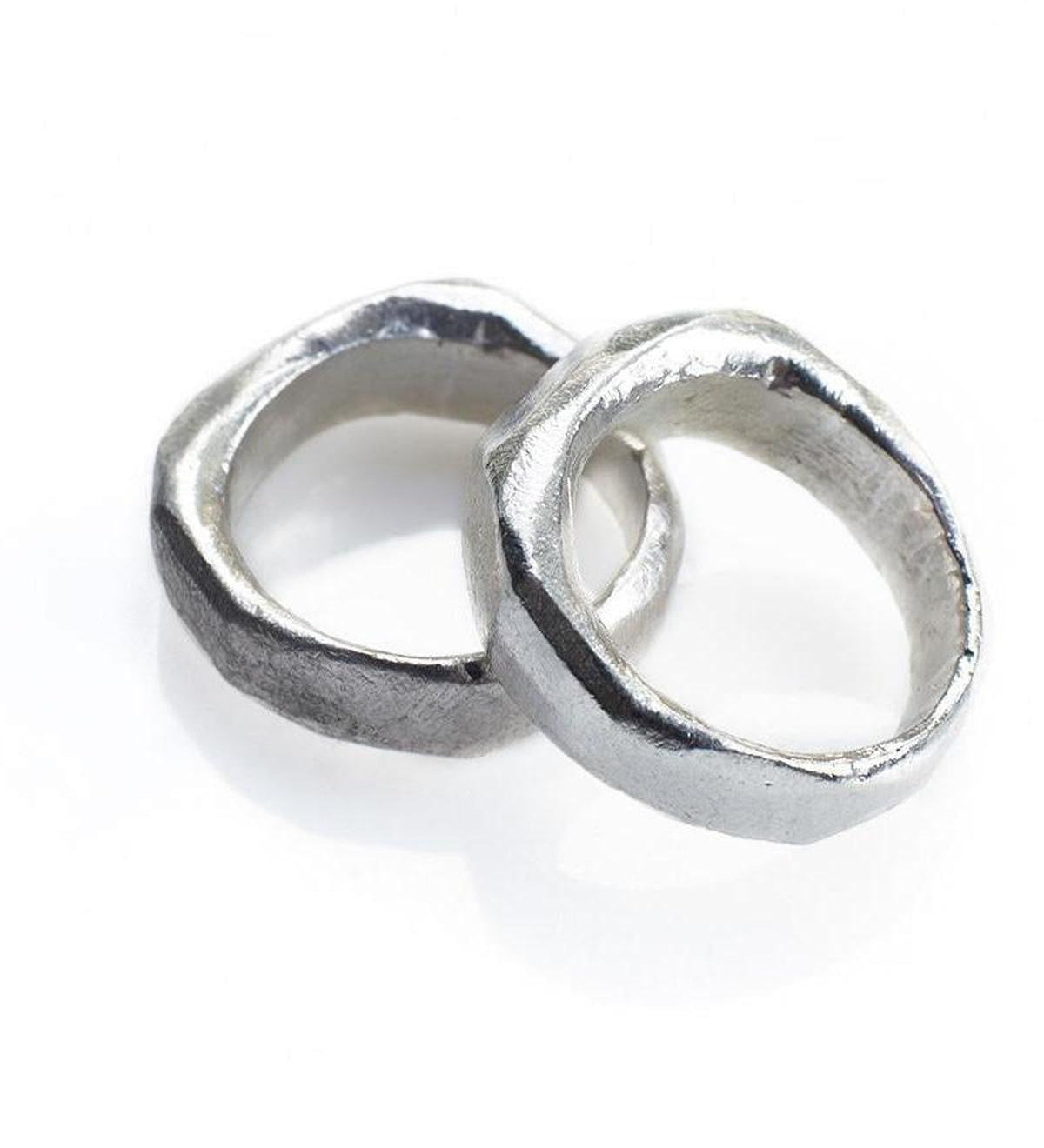 Big Butte Ring - Organic Faceted Ring in Silver or Gold - Dea Dia