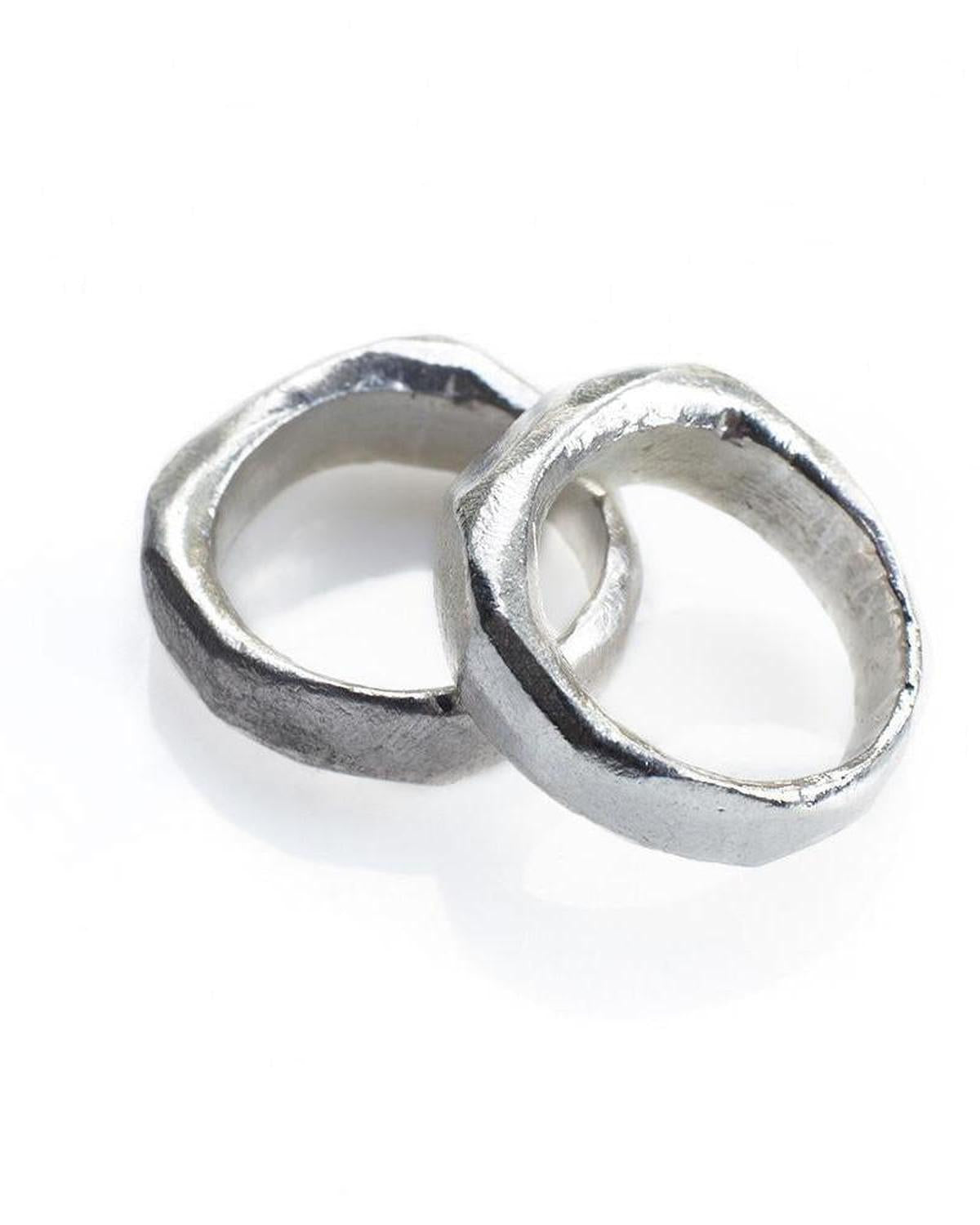 Big Butte Ring - Organic Faceted Ring in Silver or Gold - Dea Dia