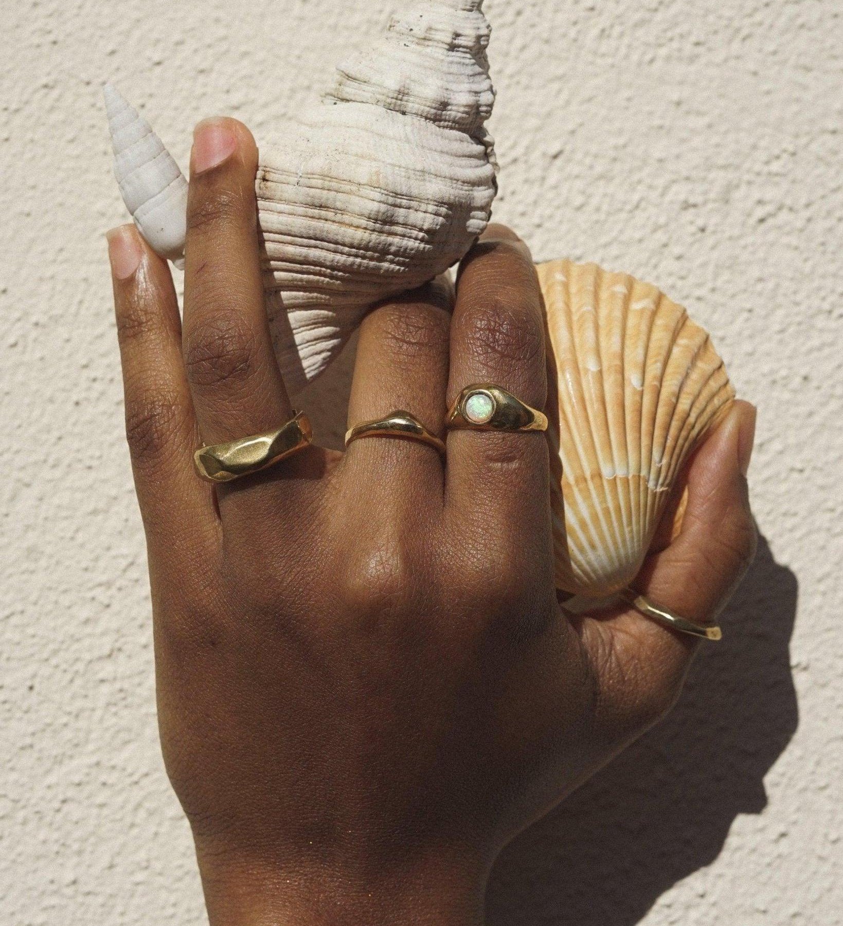 Big Butte Ring - Organic Faceted Ring in Silver or Gold - Dea Dia