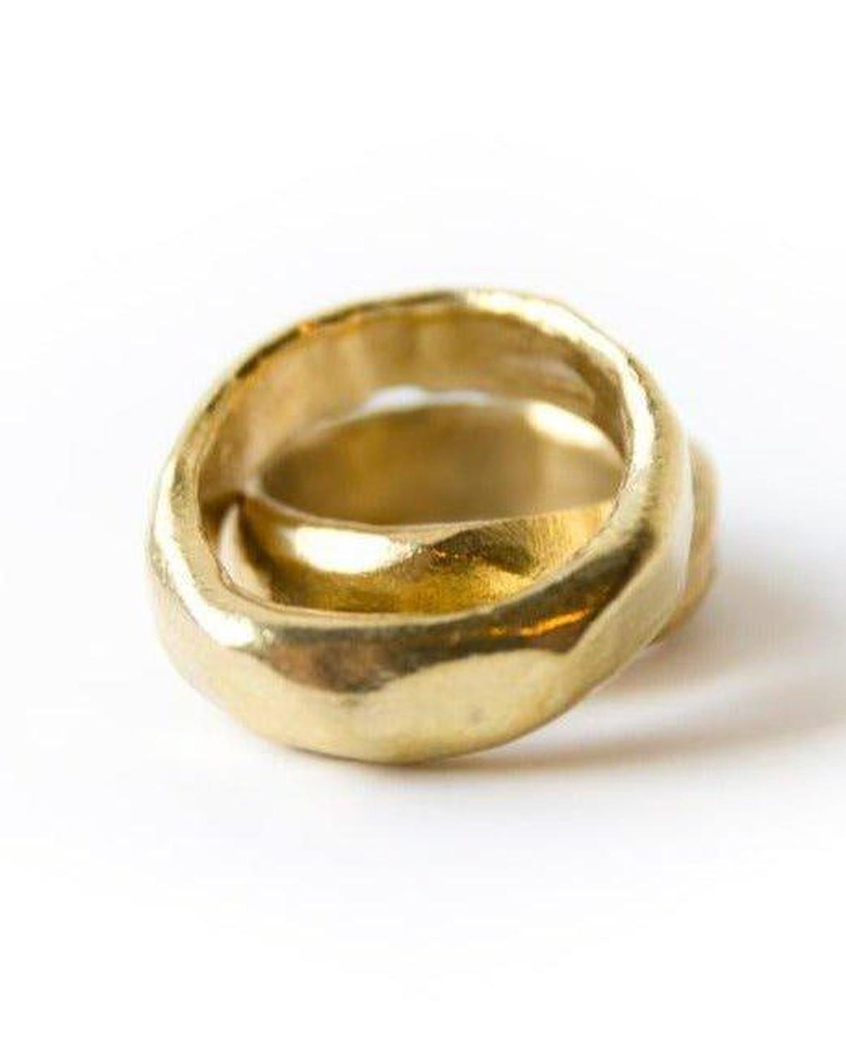 Big Butte Ring - Organic Faceted Ring in Silver or Gold - Dea Dia