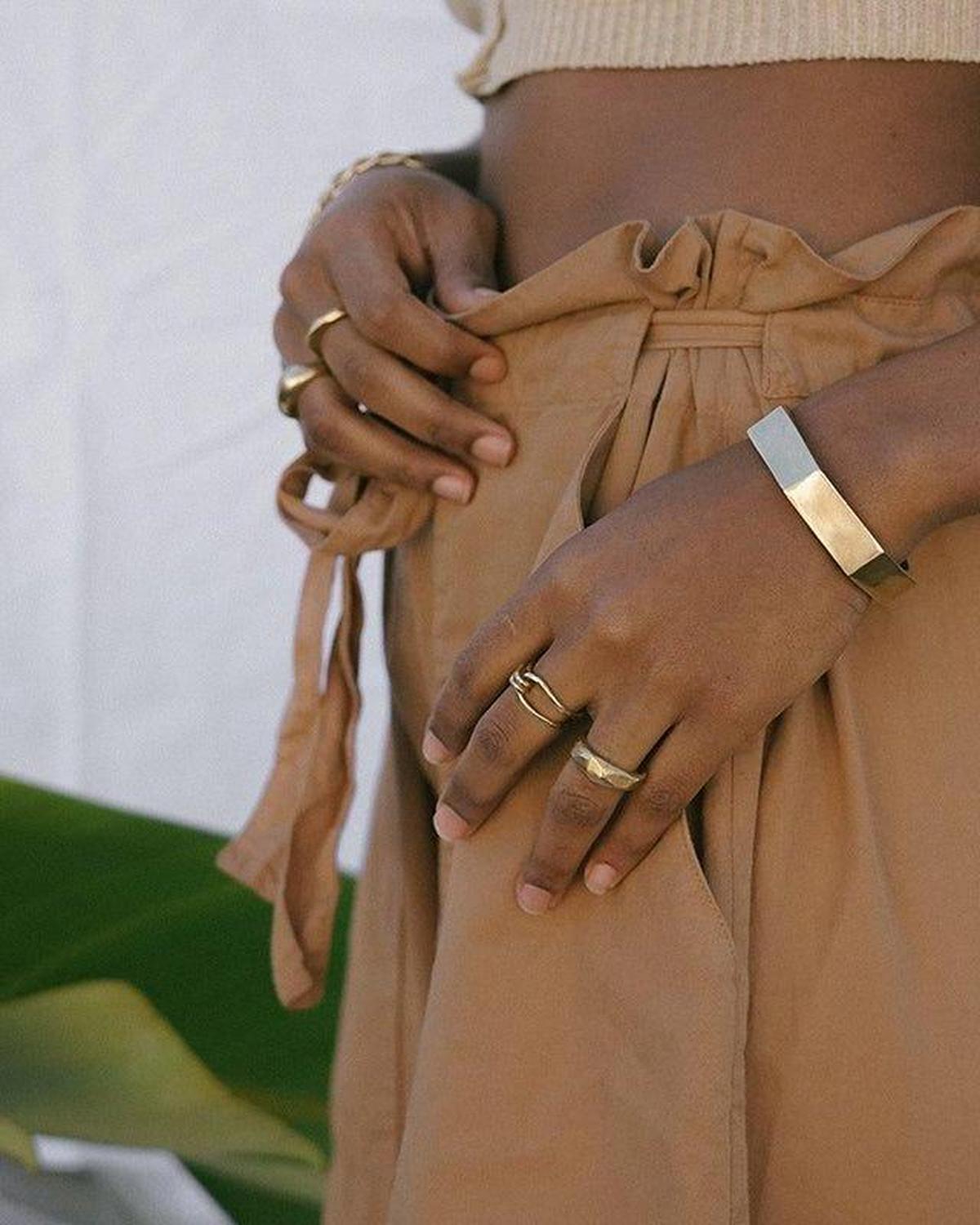 Big Butte Ring - Organic Faceted Ring in Silver or Gold - Dea Dia
