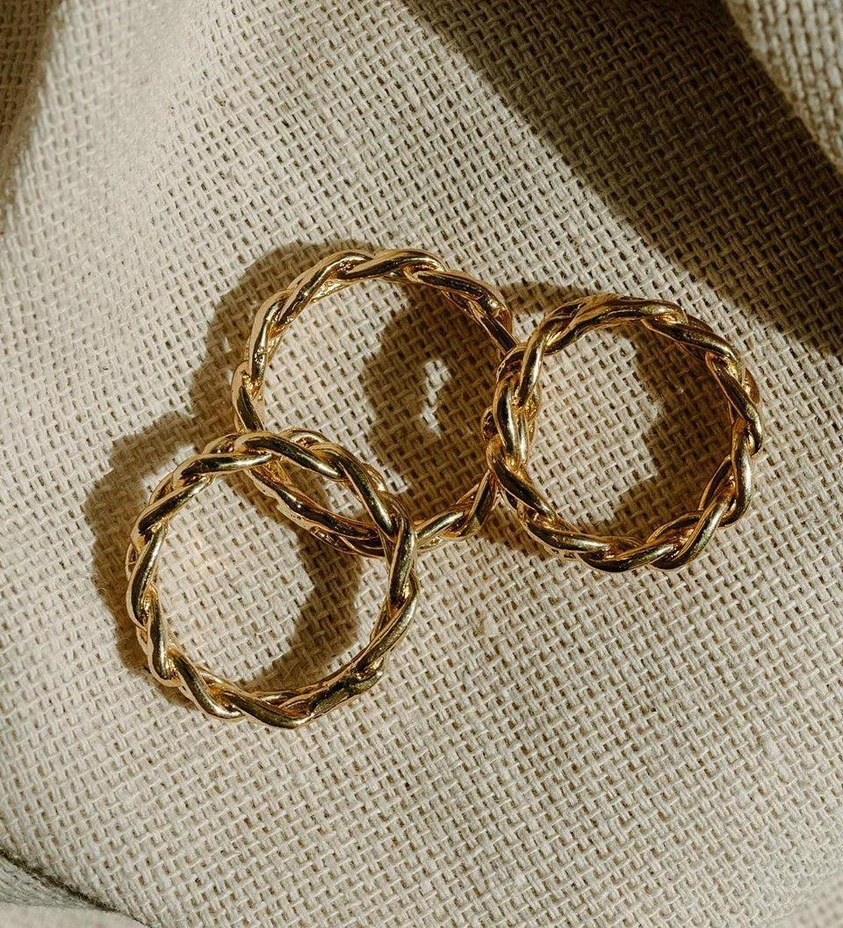 Braided Gold Ring Band - Dea Dia
