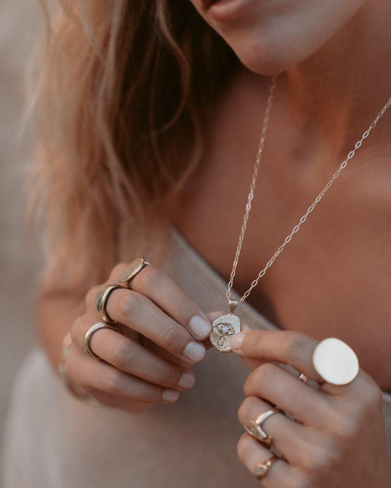 Crying Eye Gold Opal Necklace - Dea Dia