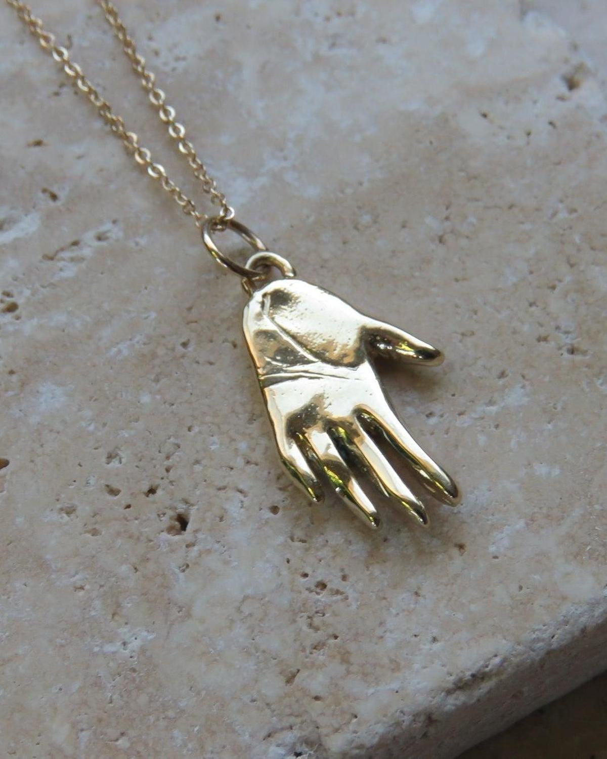 Gold Hamsa Hand Necklace - Dea Dia