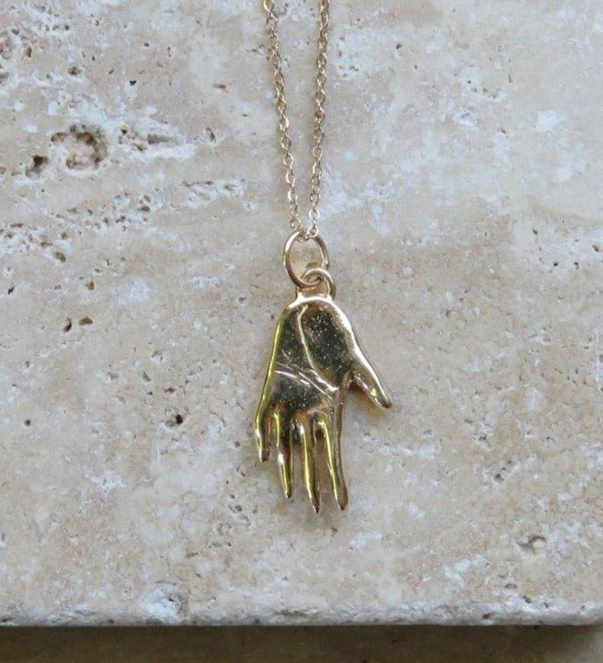 Hamsa Necklace in Gold - Dea Dia Jewelry