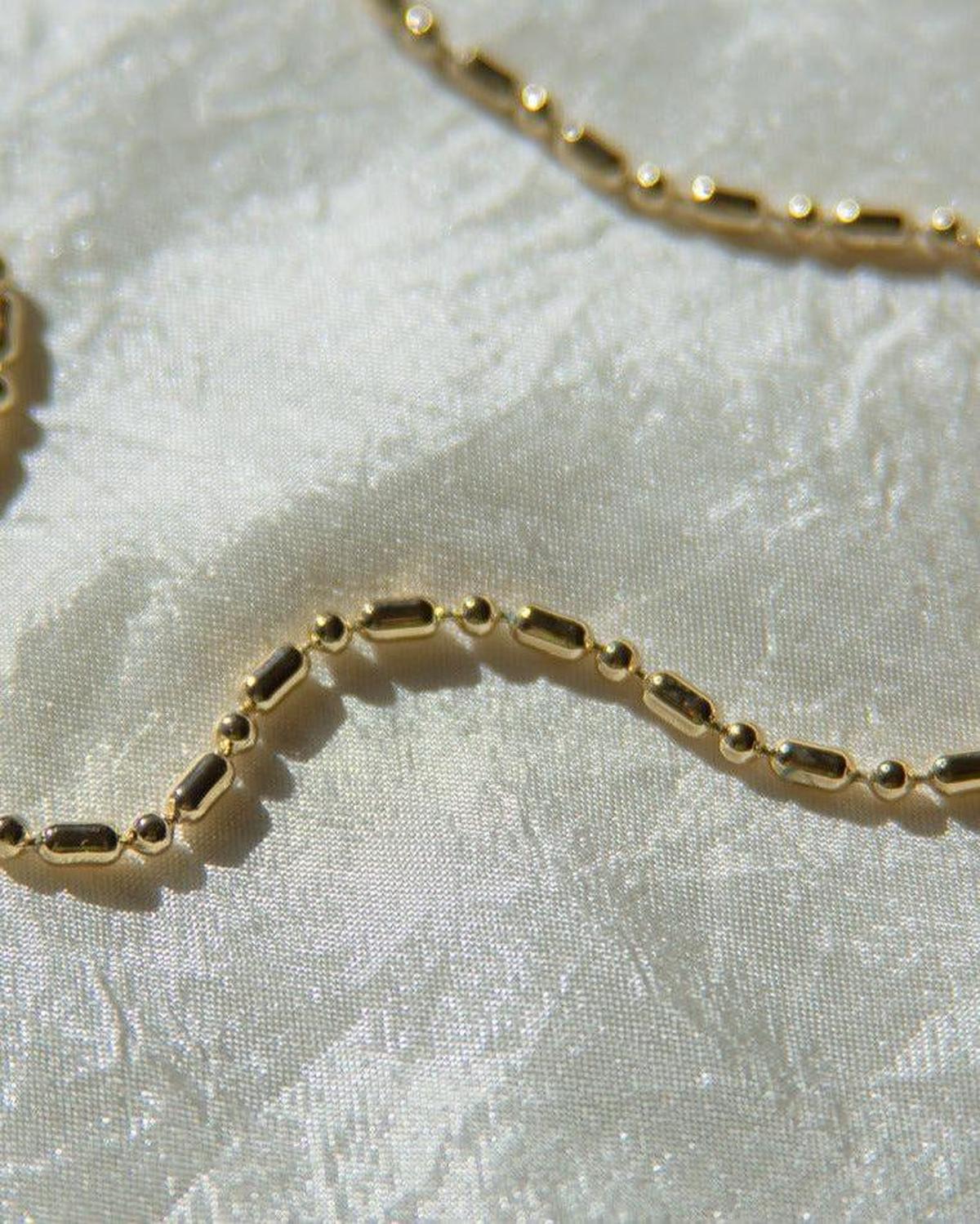 Gold Vintage Ball Chain Necklace - Dea Dia