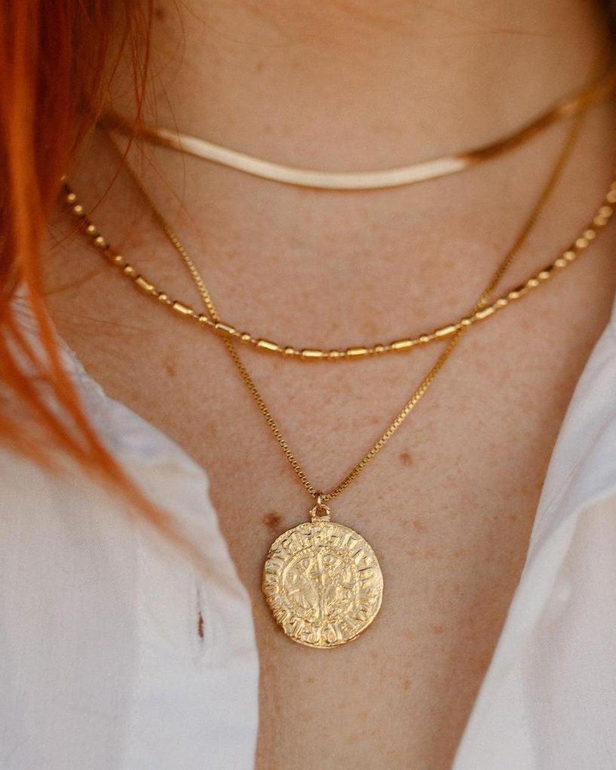 Gold Vintage Ball Chain Necklace - Dea Dia