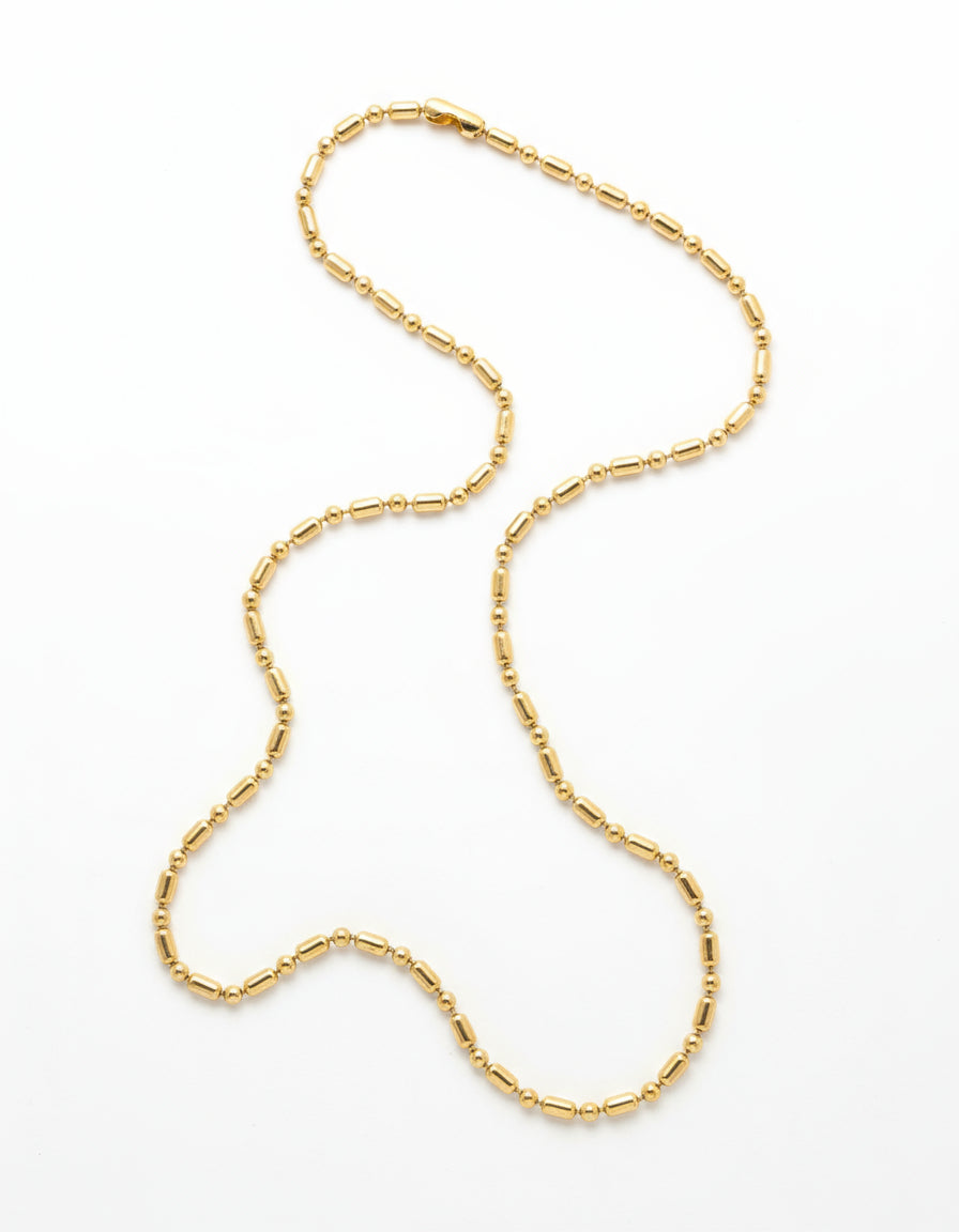 Gold Vintage Ball Chain Necklace - Dea Dia