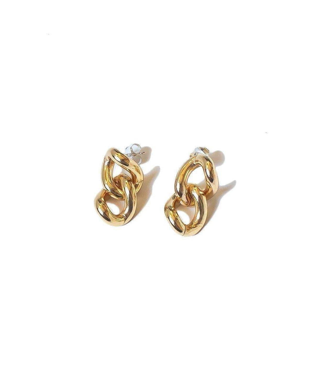 Link Studs - Chunky Chain Stud Earrings - Dea Dia
