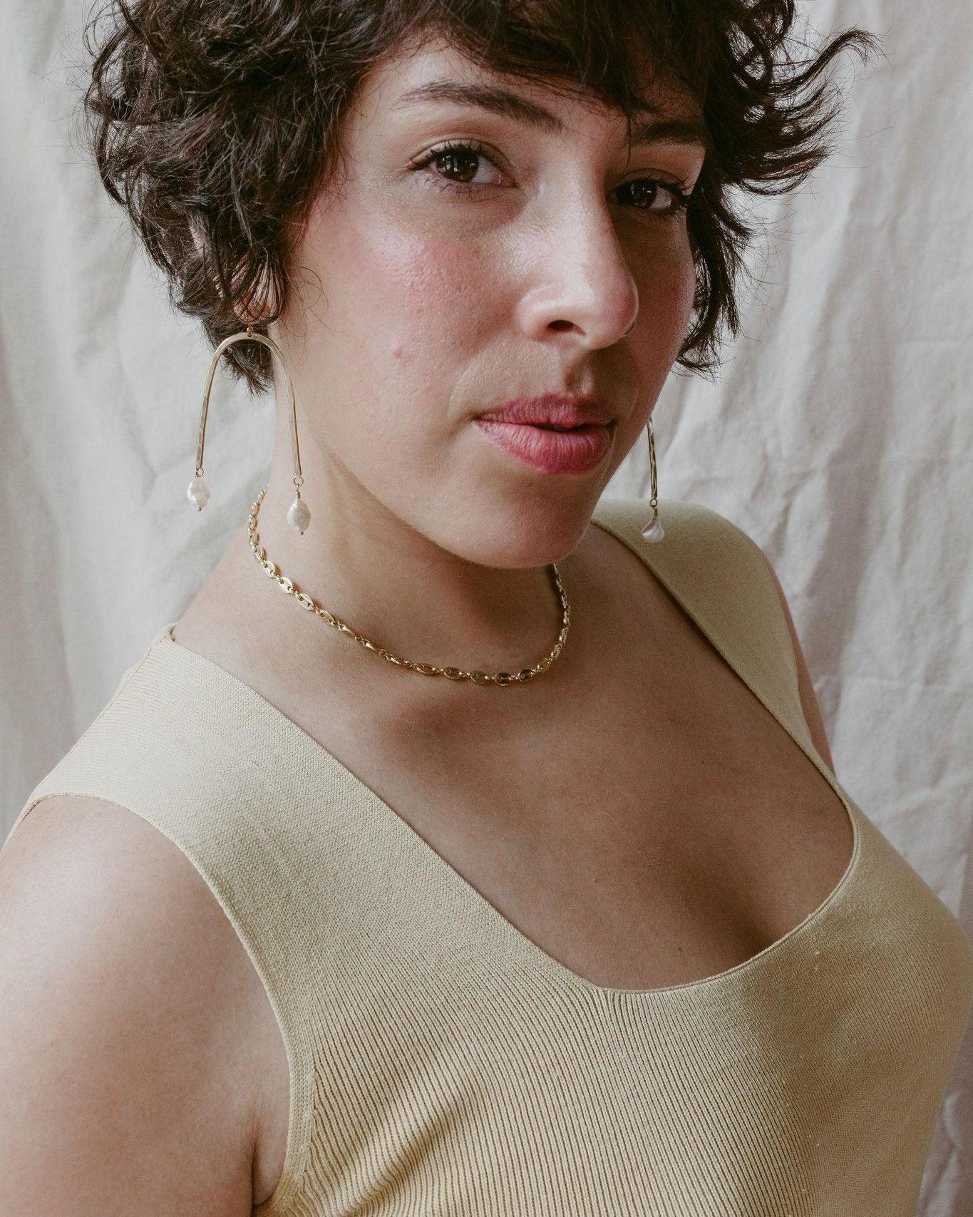 Maritime Necklace - Gold Mariner Chain Necklace - Choker Chain - Dea Dia