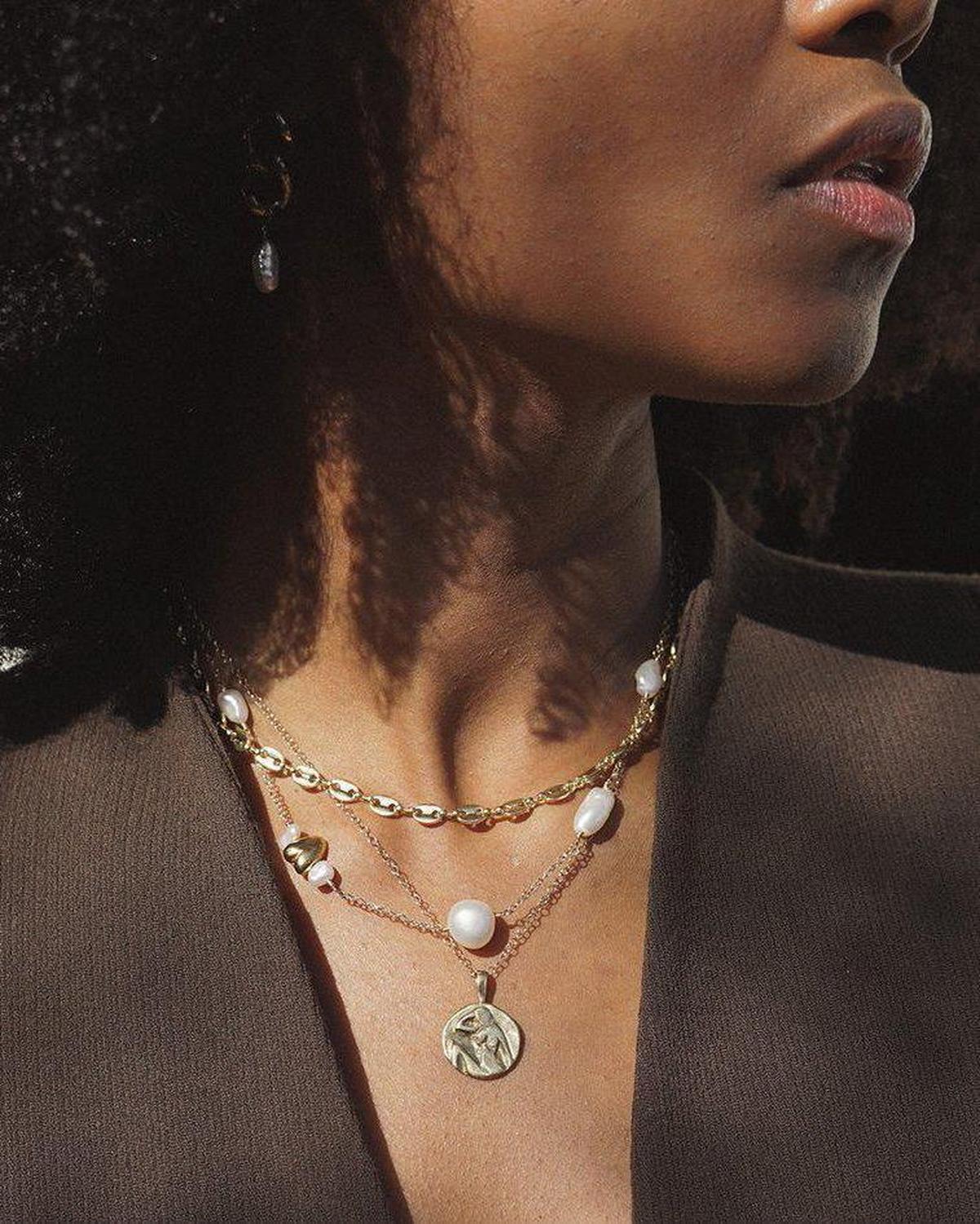 Maritime Necklace - Gold Mariner Chain Necklace - Mariner Link Chain - Dea Dia