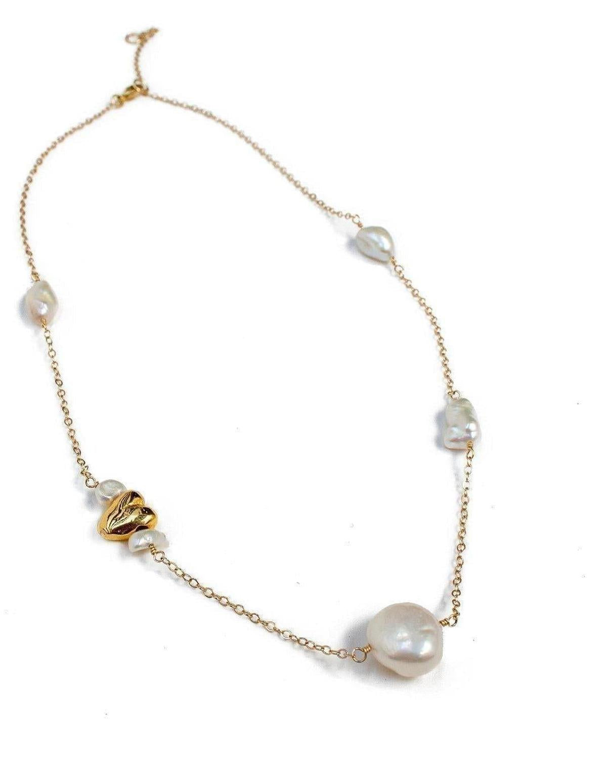 Pearl Satellite of Love Necklace - Satellite Necklace - Dea Dia