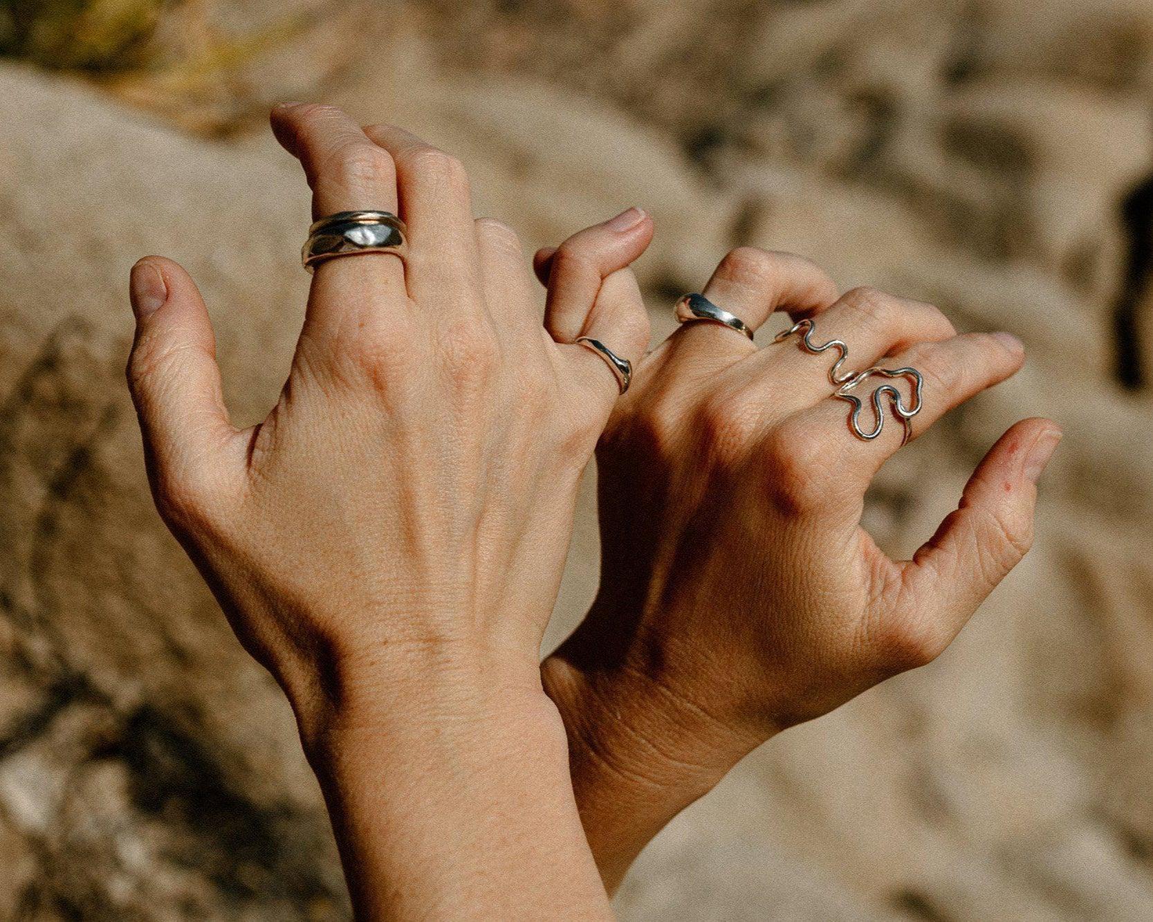Puddle Ring - Gold Abstract Ring - Dea Dia
