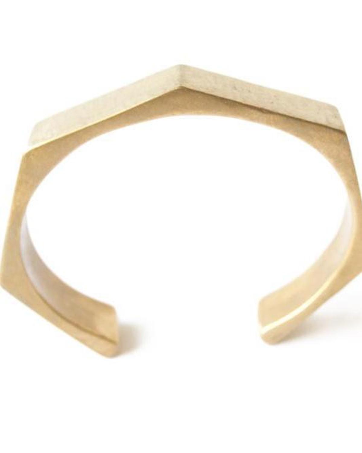 Ridge Cuff - Geometric Cuff Bracelet in Gold or Silver - Dea Dia