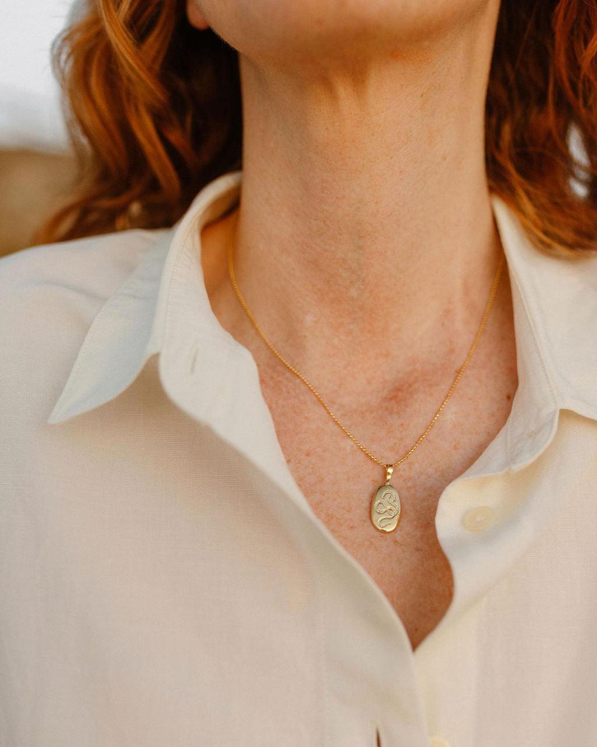 Serpent Rising Snake Pendant Necklace - Dea Dia
