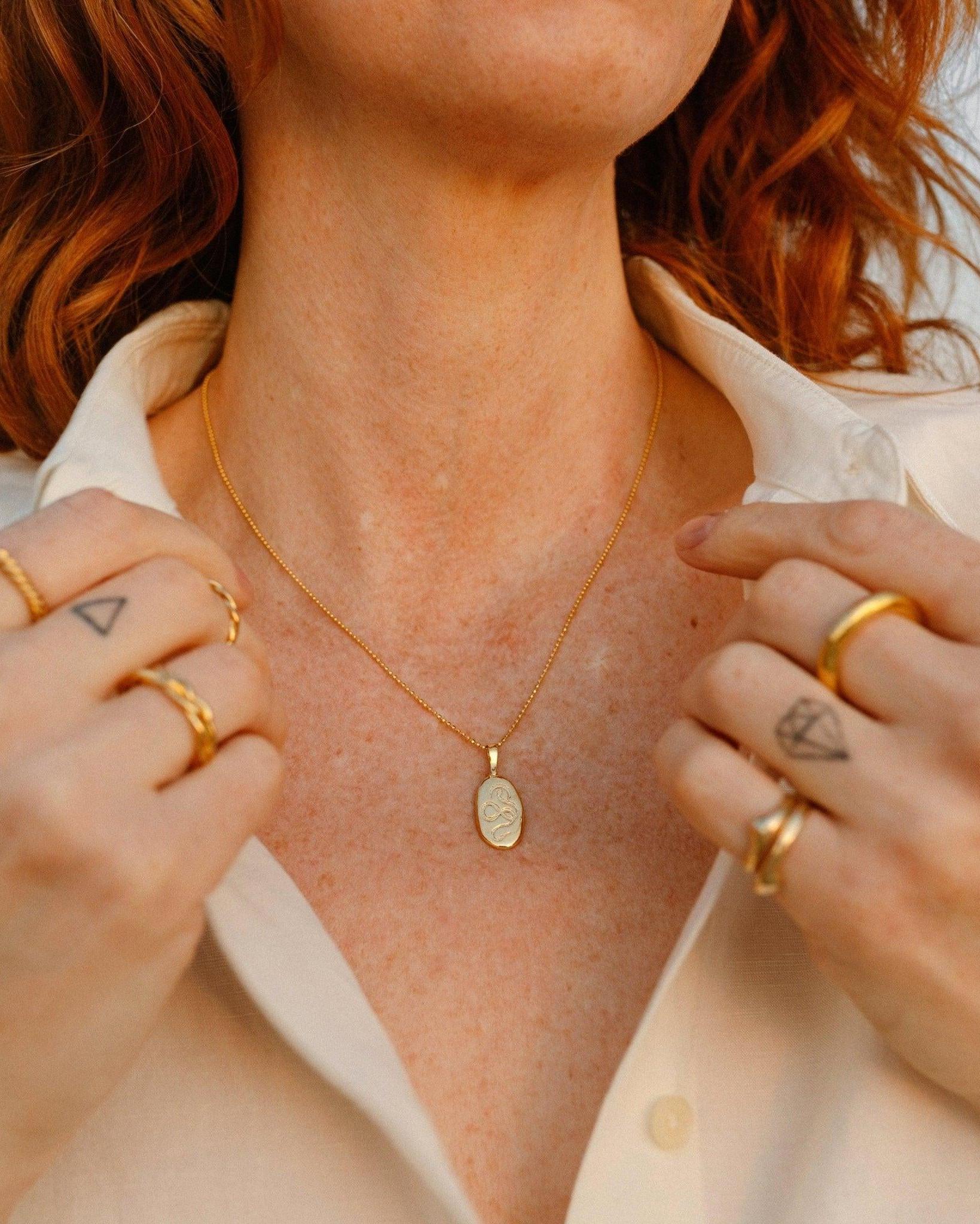 Serpent Rising Snake Pendant Necklace - Dea Dia