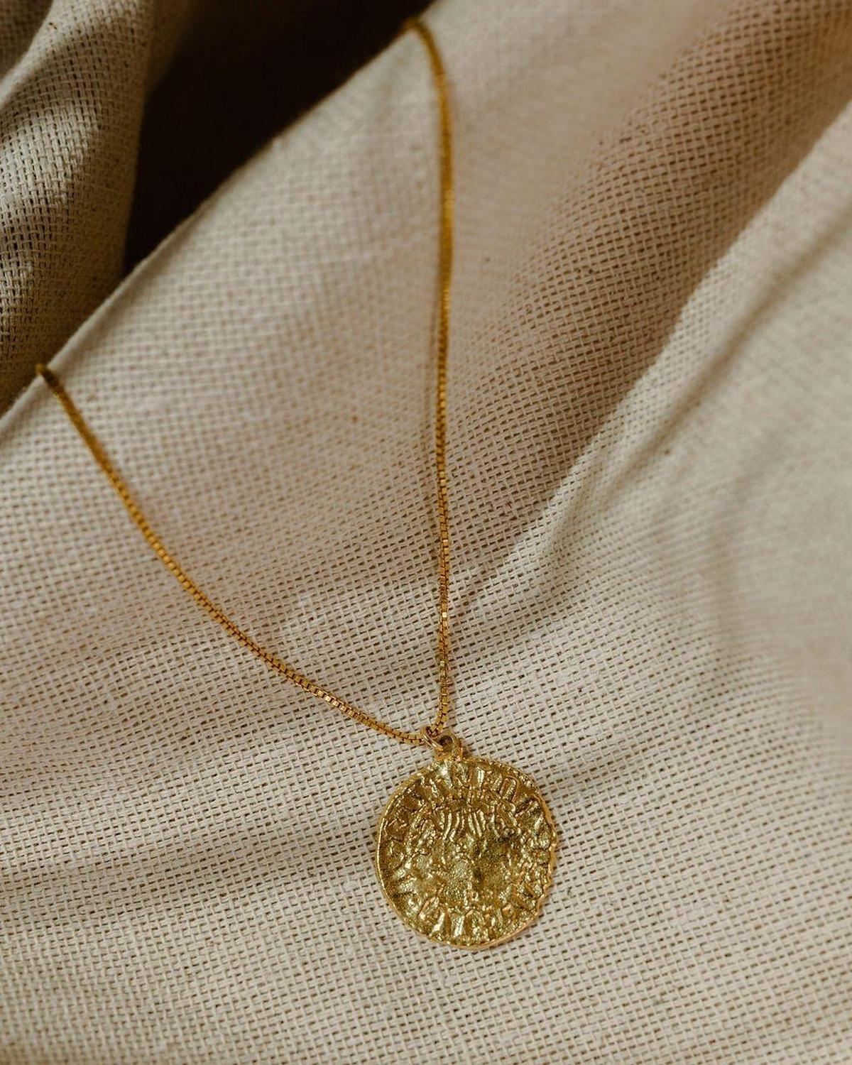 Silva Ancient Coin Necklace - Coin Pendant Necklace - Dea Dia