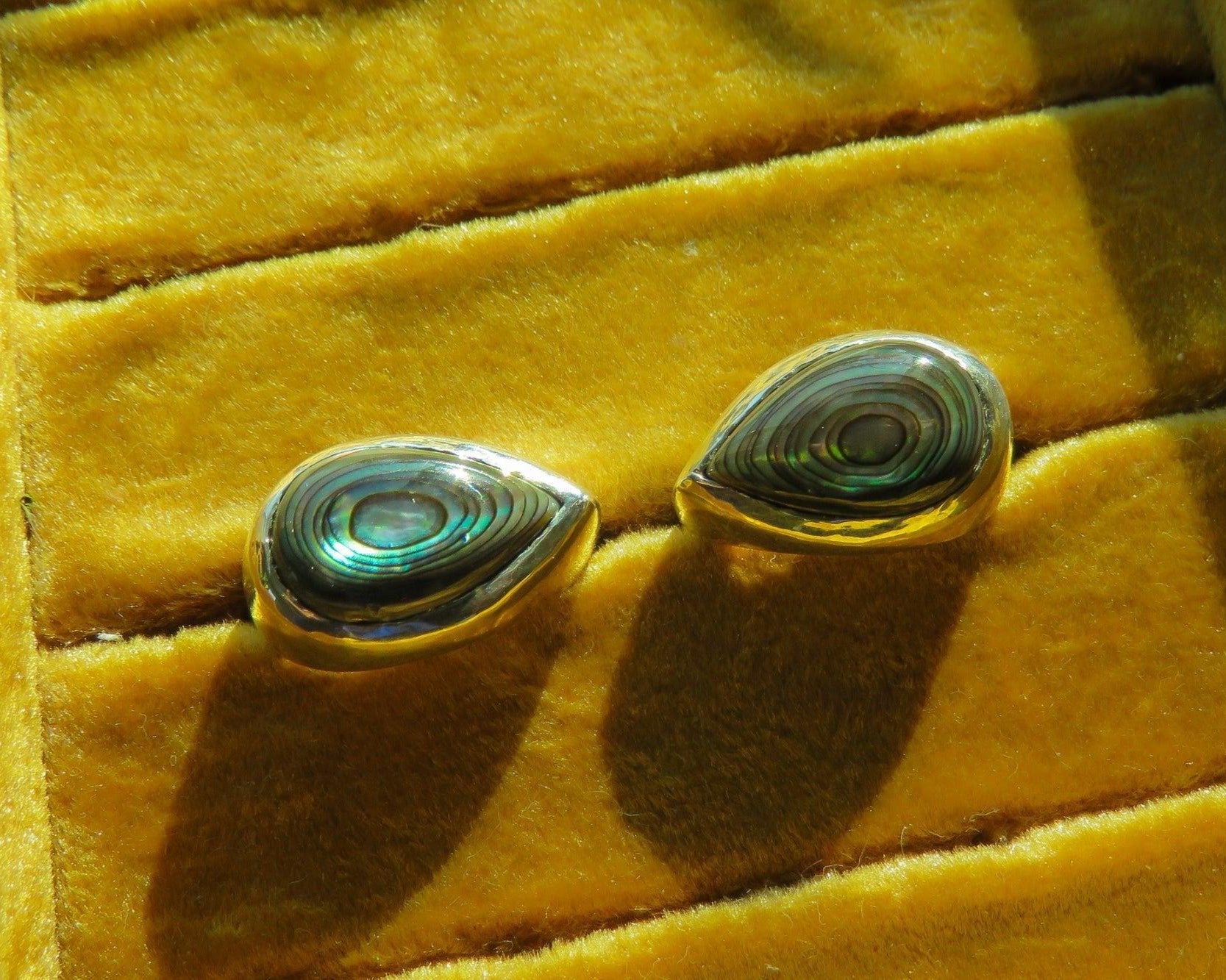 Silver Abalone Teardrop Ring - Dea Dia