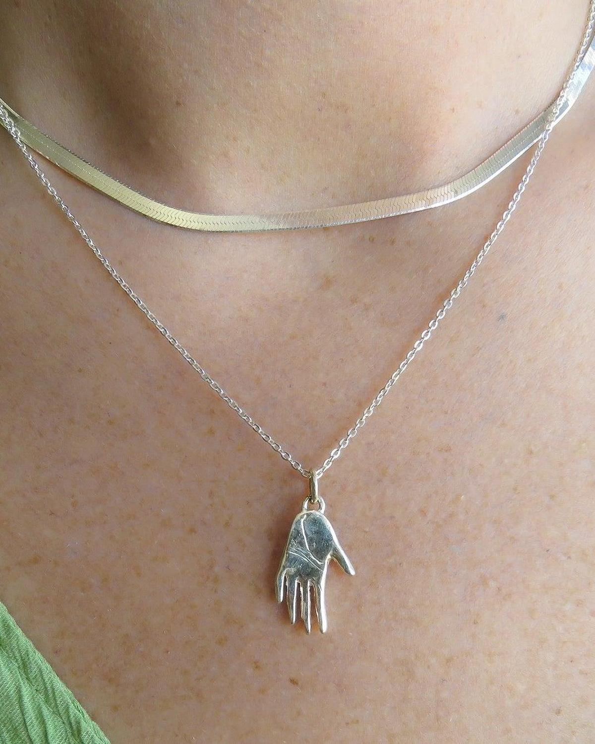 Sterling Silver Hamsa Necklace - Dea Dia