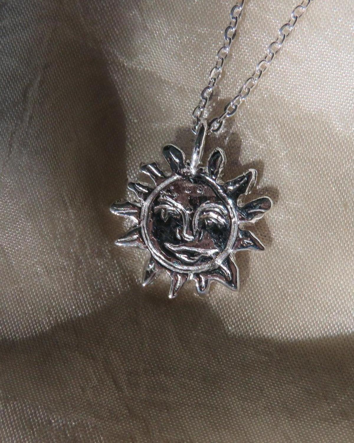 Silver Sun Talisman Necklace - Dea Dia