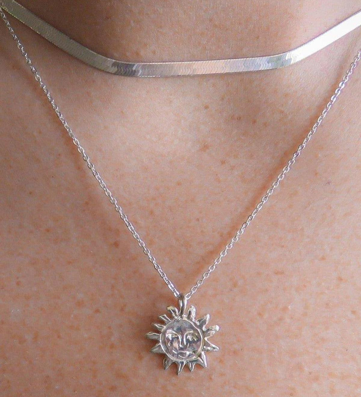 Silver Sun Talisman Necklace - Dea Dia