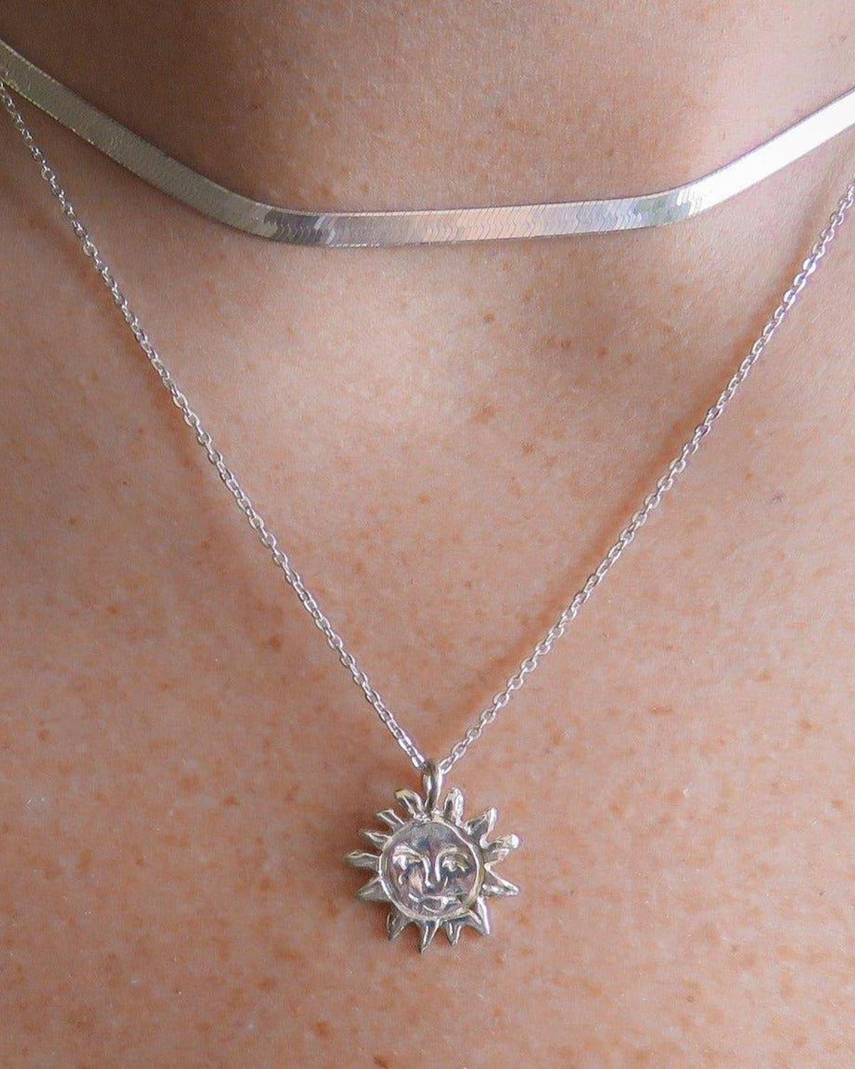 Silver Sun Talisman Necklace - Dea Dia