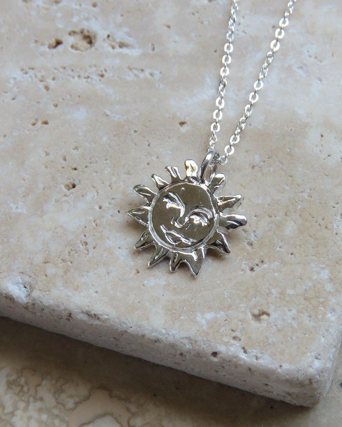 Silver Sun Talisman Necklace - Dea Dia