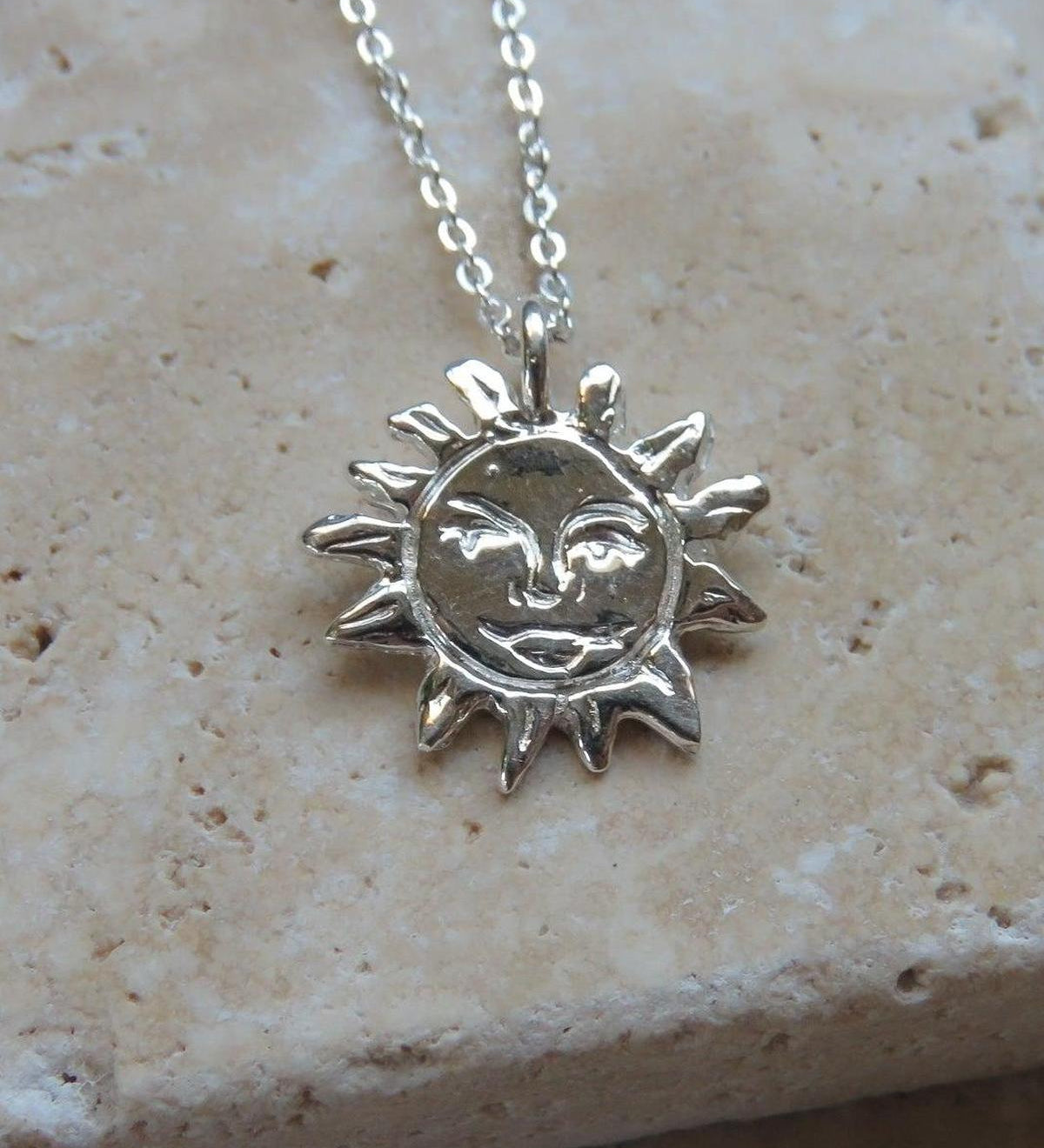 Silver Sun Talisman Necklace - Dea Dia