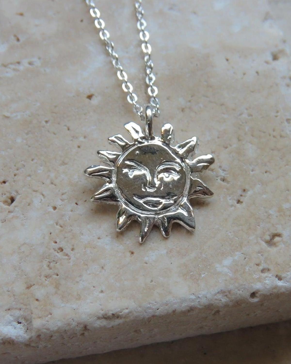 Silver Sun Talisman Necklace - Dea Dia