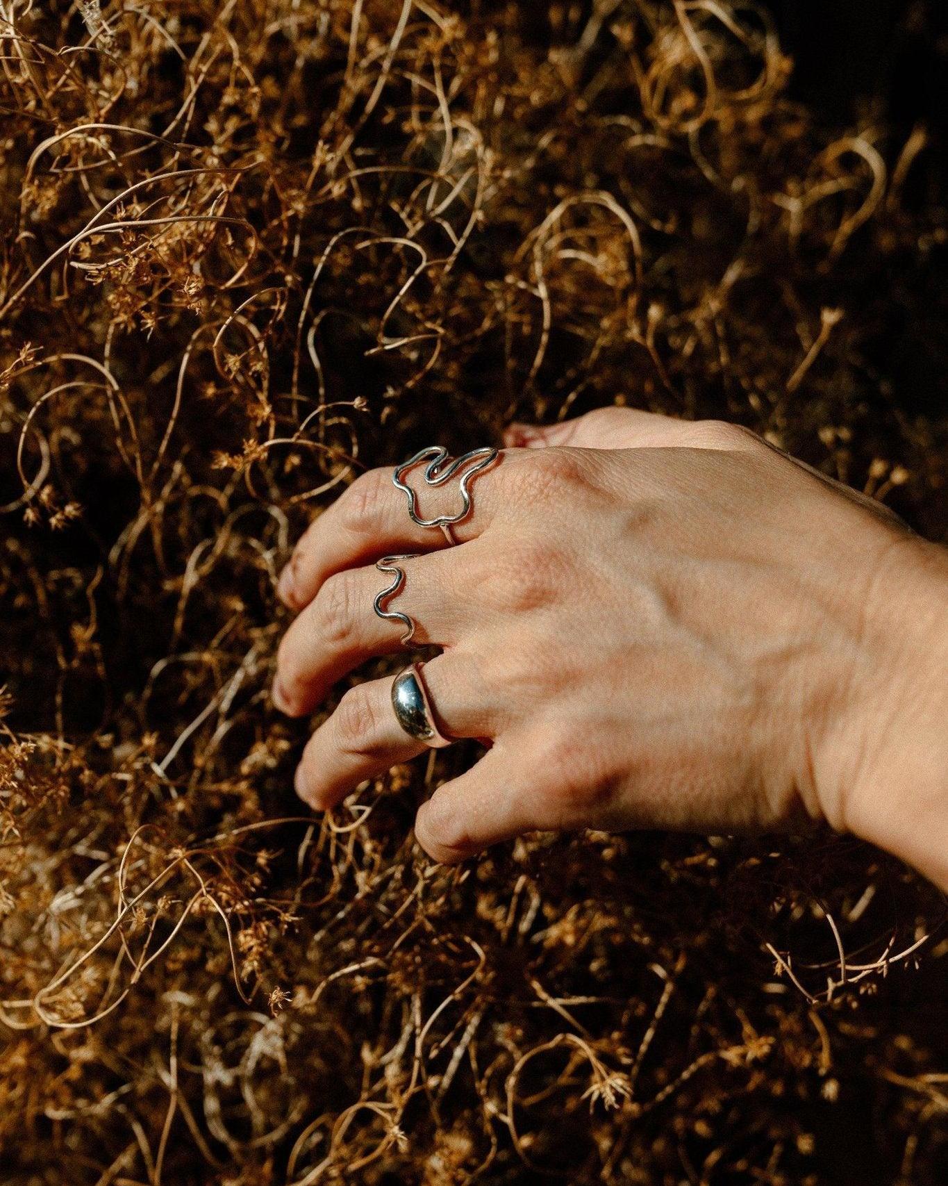 Wave Ring - Wavy Gold Ring - Dea Dia